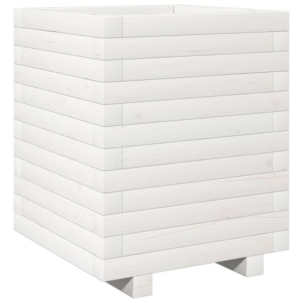 vidaXL plantekasse 40x40x49,5 cm massivt fyrretræ hvid