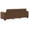 vidaXL Sofa 3 pcs Brun Linned-blandet stof