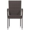 vidaXL havestole 2 stk. stabelbare polyrattan brun