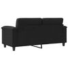 vidaXL 2-personers sofa 140 cm mikrofiberstof sort