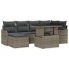 vidaXL Havesofa S&aelig;t 7 stk. Gr&aring; Poly rattan