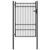 vidaXL Hegnport BAARLO 100 x 150 cm Metal Sort L&aring;ses