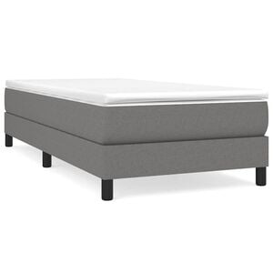 vidaXL Boxspring sengeramme M&oslash;rkegr&aring; 80x200 cm Stof