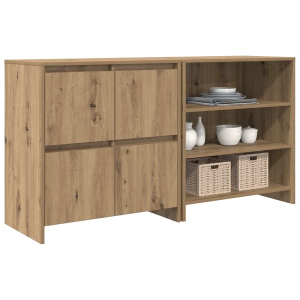 vidaXL Sideboard 2 pcs Artisan Egetr&aelig; 70 x 41 x 75 cm Konstrueret tr&aelig;