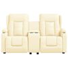 vidaXL 2-personers massagestol med kopholdere kunstlæder cremefarvet