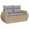 vidaXL Havesofa Sæt 12 pcs Beige polyrattan