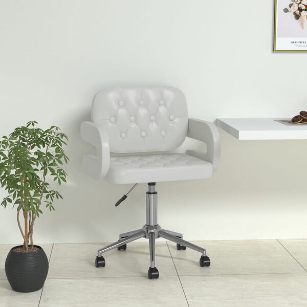 vidaXL drejelig spisebordsstol kunstl&aelig;der hvid