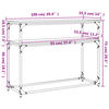 vidaXL konsolbord 100x35,5x75 cm konstrueret tr&aelig; brunt egetr&aelig;