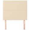 vidaXL sengegavl cremefarvet 80x5x118/128 cm stof