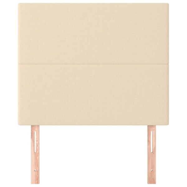 vidaXL sengegavl cremefarvet 80x5x118/128 cm stof