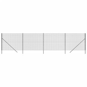 vidaXL tr&aring;dhegn 1,4x10 m galvaniseret st&aring;l antracitgr&aring;
