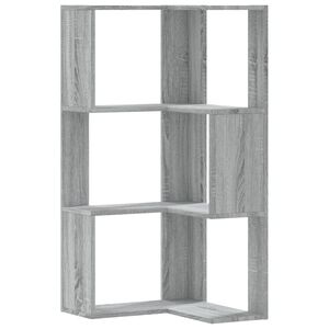vidaXL bogreol til hj&oslash;rne 50x50x102 cm 3 hylder konstrueret tr&aelig;