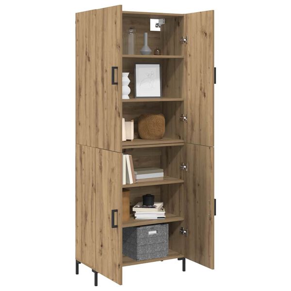 vidaXL Highboard artisan eg 69,5 x 34 x 180 cm Konstrueret tr&aelig;