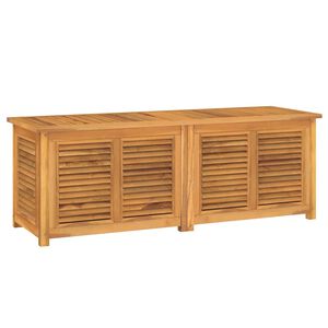 vidaXL opbevaringsboks til haven med pose 150x50x55 cm massivt teaktr&aelig;