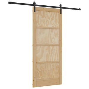 vidaXL Skyded&oslash;r Naturfarvet 86 x 198,5 cm Massivt fyrretr&aelig;