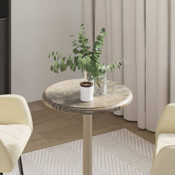 vidaXL bordplade &Oslash;40x2,5 cm marmor gr&aring;