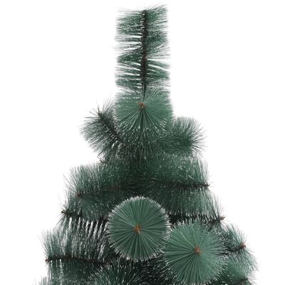 vidaXL kunstigt juletræ med LED og kuglesæt 150 cm grøn PVC PE