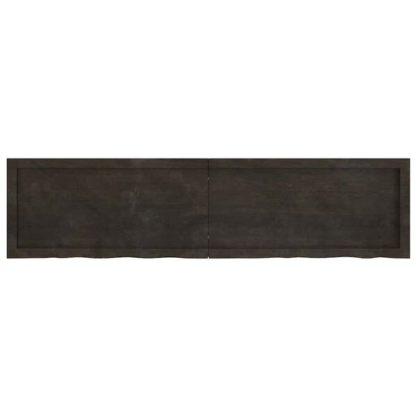 vidaXL v&aelig;ghylde 160x40x(2-4) cm behandlet massivt egetr&aelig; m&oslash;rkebrun