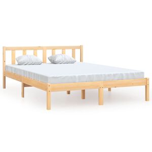 vidaXL sengeramme 140x200 cm massivt fyrretr&aelig;