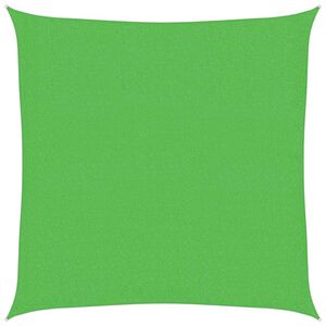 vidaXL solsejl 2x2 m 160 g/m&sup2; HDPE lysegr&oslash;n