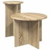 vidaXL Sidebordss&aelig;t 2 stk. Sonoma-eg &Oslash; 45 x 35 cm Konstrueret tr&aelig;