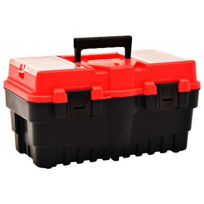 vidaXL værktøjskasse 462x256x242 mm plastik rød