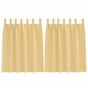 vidaXL M&oslash;rkl&aelig;gningsgardiner med ringe 2 stk. Beige 140 x 140 cm