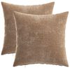 vidaXL Pudebetr&aelig;k 2 stk. HEERLEN Brun 35 x 35 cm Chenille Stof