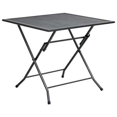 vidaXL foldbart bord 80x80x72 cm trådnet stål antracitgrå
