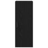vidaXL vægmonteret skab sort egetræ 34,5x34x90 cm konstrueret træ