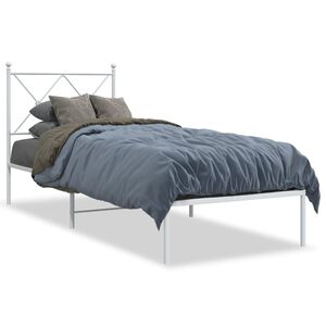 vidaXL sengeramme uden madras med hovedg&aelig;rde 75x190 cm hvid