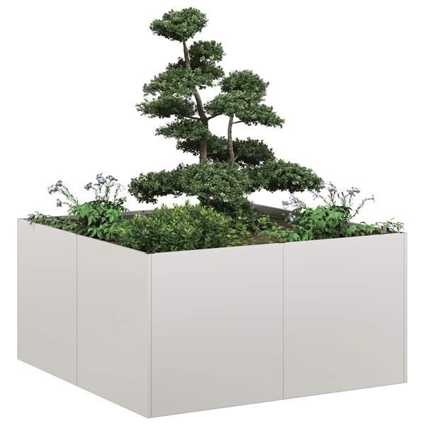 vidaXL Planter 80x80x40 cm Rustfrit st&aring;l