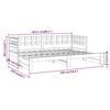 vidaXL daybed med udtr&aelig;k 2x(80x200) cm massivt fyrretr&aelig; gr&aring;