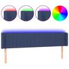 vidaXL sengegavl med LED-lys 183x16x78/88 cm stof bl&aring;