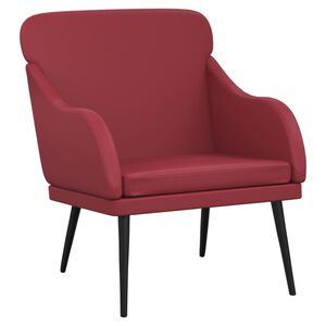 vidaXL l&aelig;nestol 61x76x80 cm kunstl&aelig;der vinr&oslash;d