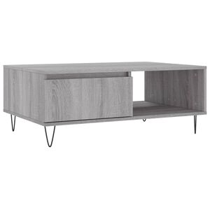 vidaXL sofabord 90x60x35 cm konstrueret tr&aelig; gr&aring; sonoma-eg