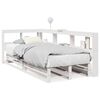 vidaXL seng med reol uden madras 100x200 cm massivt fyrretr&aelig; hvid