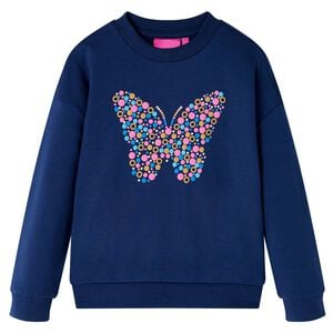 vidaXL Sweatshirt til b&oslash;rn str. 92 marinebl&aring;
