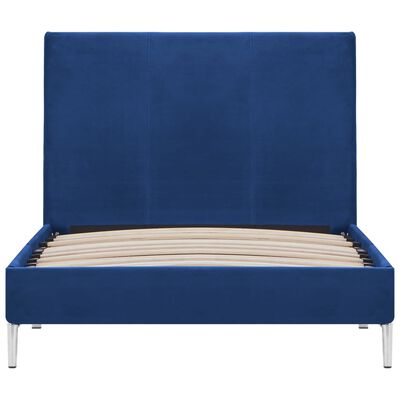 vidaXL sengestel 90 x 200 cm stof blå
