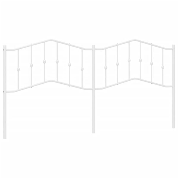 vidaXL sengegavl 200 cm metal hvid