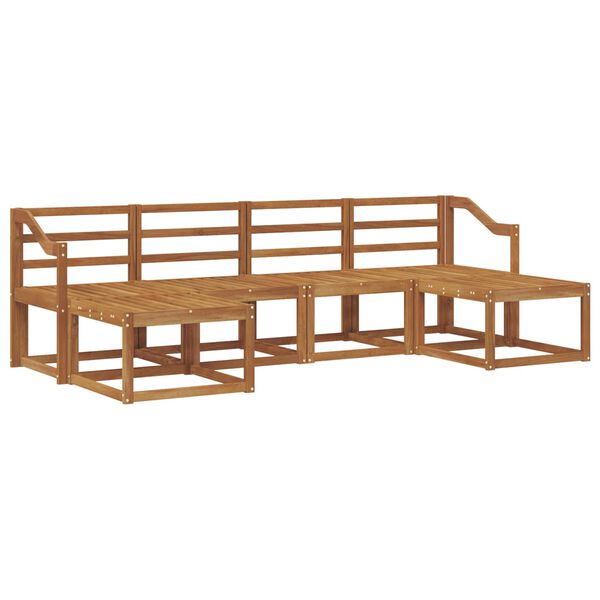 vidaXL Udend&oslash;rs sofagruppe 6 pcs Naturfarvet Konstrueret tr&aelig;