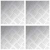 vidaXL Trappe Tread 4 stk. 20 x 20 cm S&oslash;lv Aluminium Firkantet