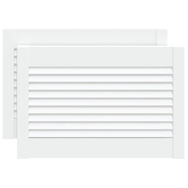 vidaXL skabsl&aring;ger 2 stk. 39,5x59,4 cm lameldesign massivt fyr hvid