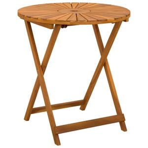vidaXL Sammenklappeligt havebord Naturfarvet &Oslash;70 x 75 cm