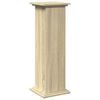 vidaXL piedestal med opbevaring 31x30x90 cm konstrueret tr&aelig; sonoma-eg