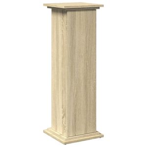 vidaXL piedestal med opbevaring 31x30x90 cm konstrueret tr&aelig; sonoma-eg