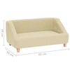 vidaXL hundesofa 85x50x39 cm linned cremefarvet