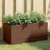 vidaXL plantekasser 2 stk. med 2 potter 72x30x32 cm polyrattan brun