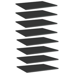 vidaXL boghylder 8 stk. 60x50x1,5 cm sp&aring;nplade sort h&oslash;jglans