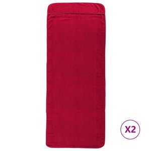 vidaXL strandh&aring;ndkl&aelig;der 2 stk. 60x135 cm 400 GSM stof bourgogne